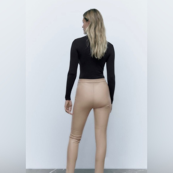 ZARA faux leather leggings NWT - Picture 4 of 4